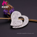 Shining Gemstone Silver Heart Shape Pendants Charm for Girls